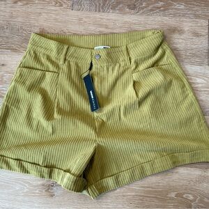 Fashion Nova Mustard High Waist Shorts